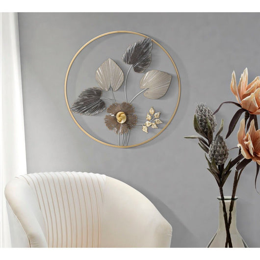 Decorazione Parete Ferro Fiore Semplice cm 45,5X3,5 - ROD