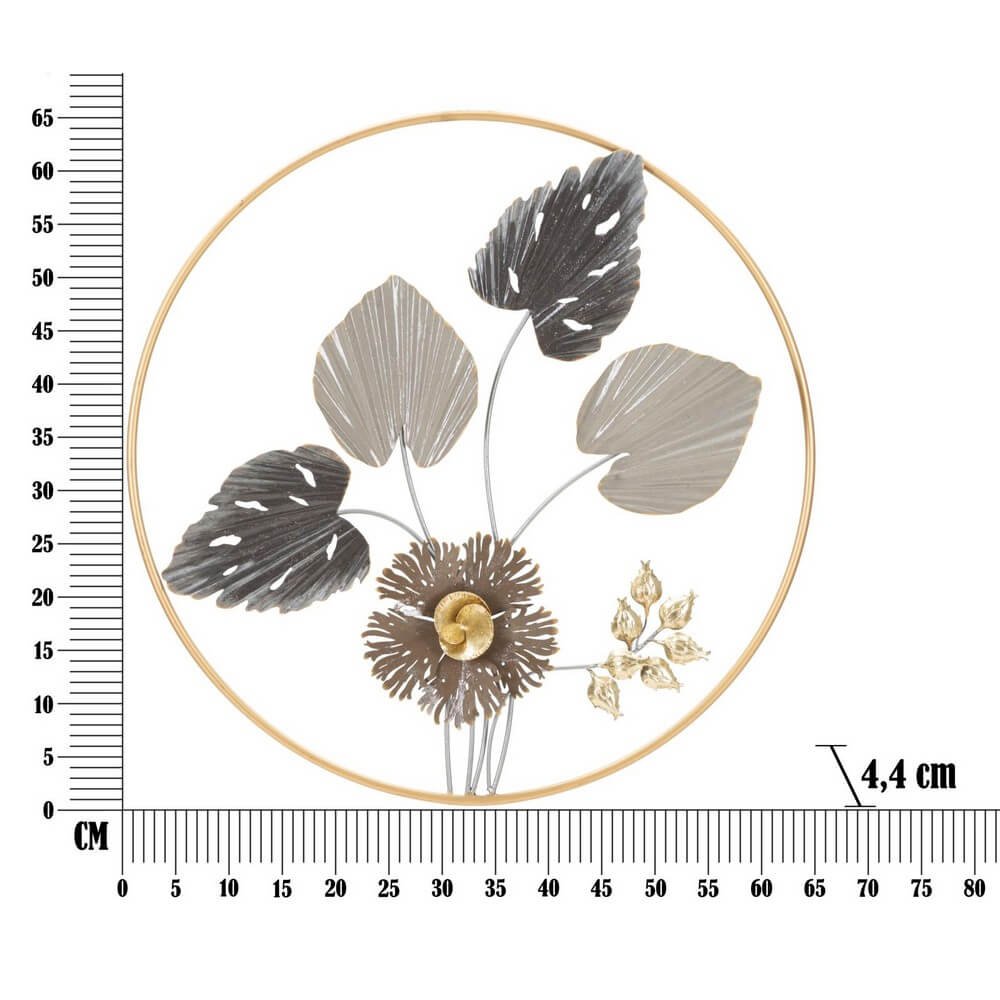Decorazione Parete Ferro Fiore Semplice cm 45,5X3,5 - ROD