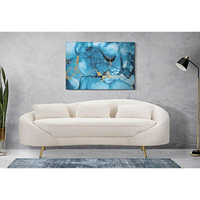 Decorazione Parete Ferro Tondo cm 78,5X5X74 - BLU REY