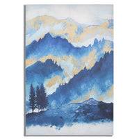 Stampa Dipinta Blu Reale cm 80X3X120 - MOUNTAIN TREE