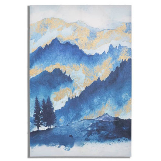 Stampa Dipinta Blu Reale cm 80X3X120 - MOUNTAIN TREE