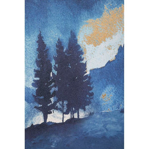 Stampa Dipinta Blu Reale cm 80X3X120 - MOUNTAIN TREE