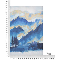 Stampa Dipinta Blu Reale cm 80X3X120 - MOUNTAIN TREE