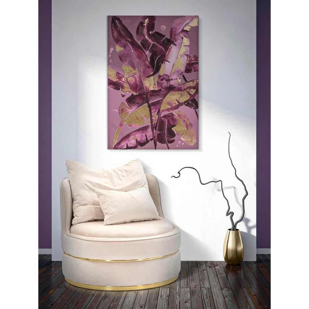 Stampa Dipinta Montagna Marrone cm 80X3X120 - DARK LEAVES