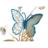 Decorazione Parete Muro Farfalle Orocm 59,5X4X111,5 - BUTTERFLIES ORO/CELESTE