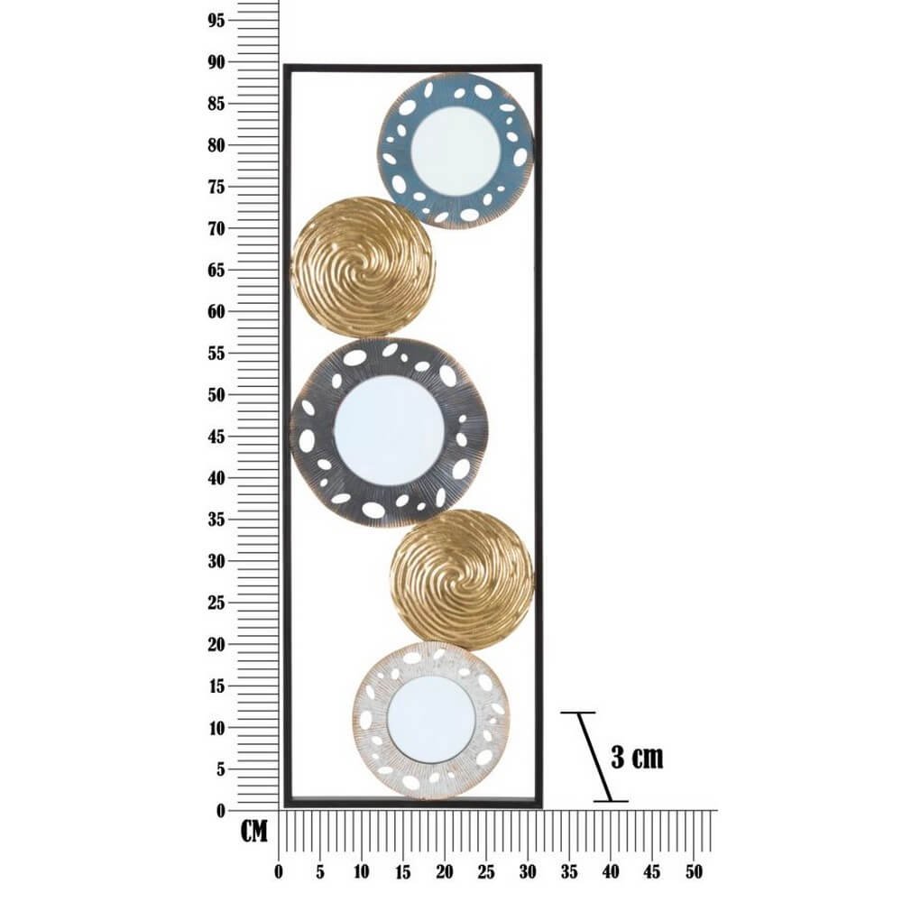 Decorazione Parete Ferro Rettangolarecm 31X3X90 - GLOTY