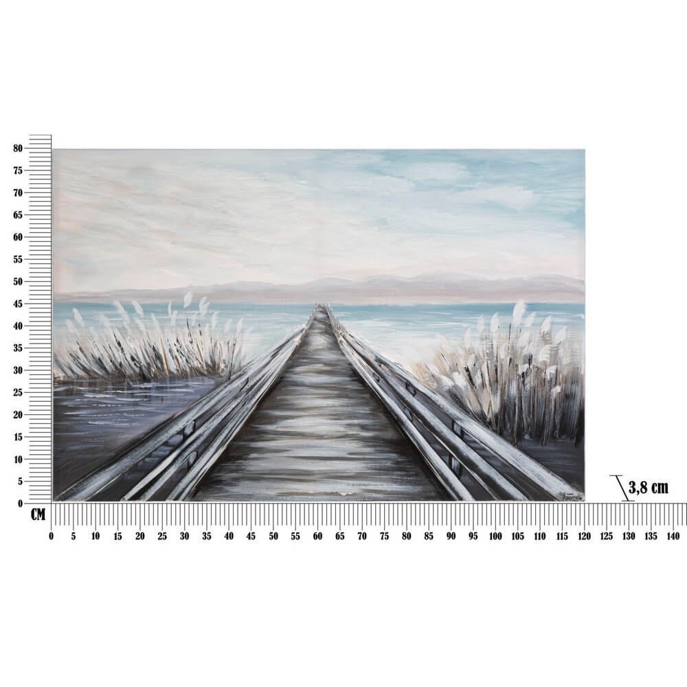 Dipinto su Tela Pontile cm 120X3,8X80 - PONTILE
