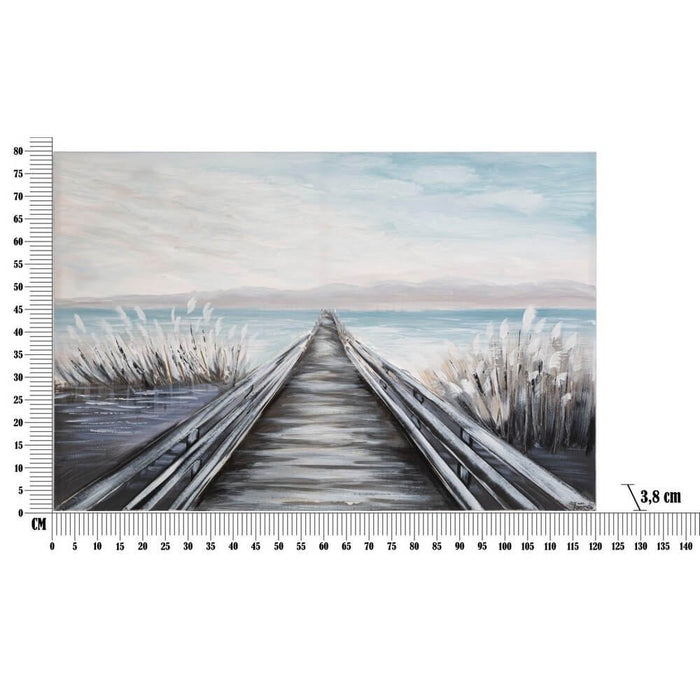 Dipinto su Tela Pontile cm 120X3,8X80 - PONTILE