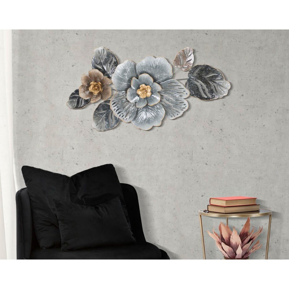 Decorazione parete ferro design cm 84X9,5X48 - GREYS