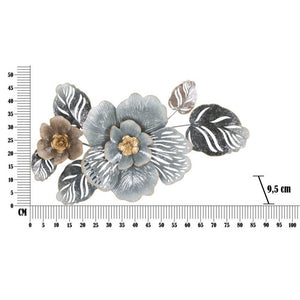 Decorazione parete ferro design cm 84X9,5X48 - GREYS