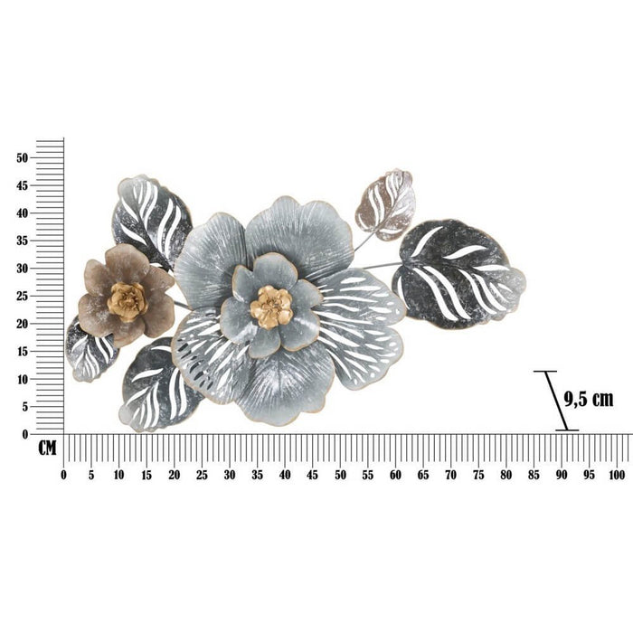 Decorazione parete ferro design cm 84X9,5X48 - GREYS