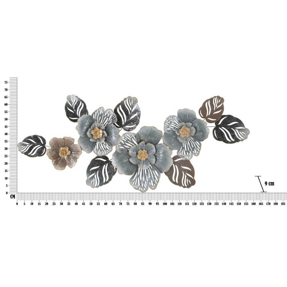 Decorazione parete ferro design cm 157,5X9X66,5 - GREYS