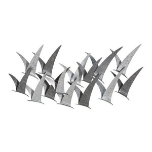 Decorazione parete ferro gabbiani cm 93X12,7X47,6 - GABBIANI