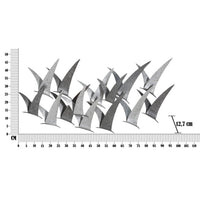 Decorazione parete ferro gabbiani cm 93X12,7X47,6 - GABBIANI