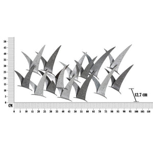 Decorazione parete ferro gabbiani cm 93X12,7X47,6 - GABBIANI