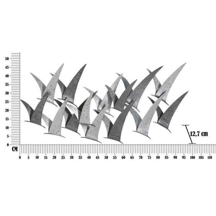 Decorazione parete ferro gabbiani cm 93X12,7X47,6 - GABBIANI