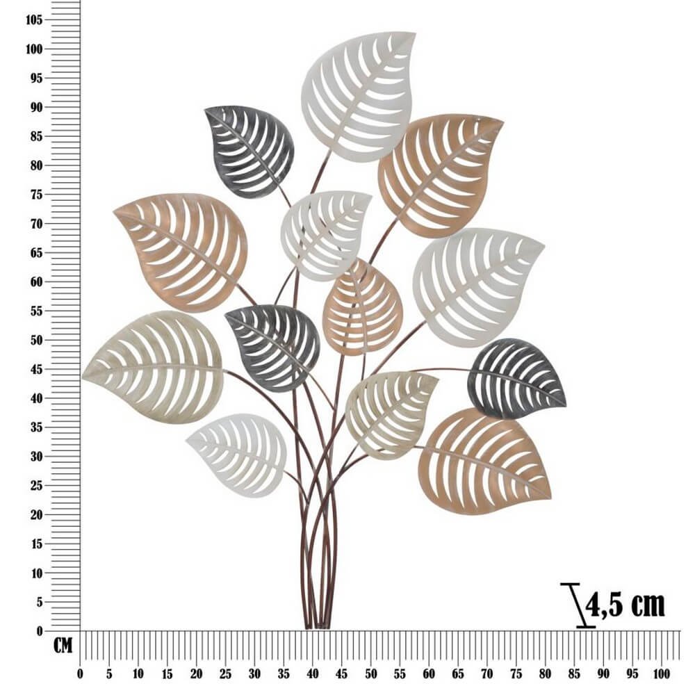 Decorazione parete ferro design cm 81X5X100 - OTIP