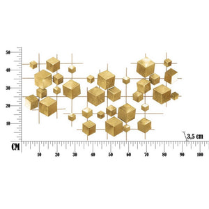 Decorazione parete ferro astratto cm 90,5X3,5X50 - ASTRATTO