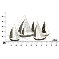 Decorazione parete ferro veliero cm 91X2,5X55,9 - VELIERO