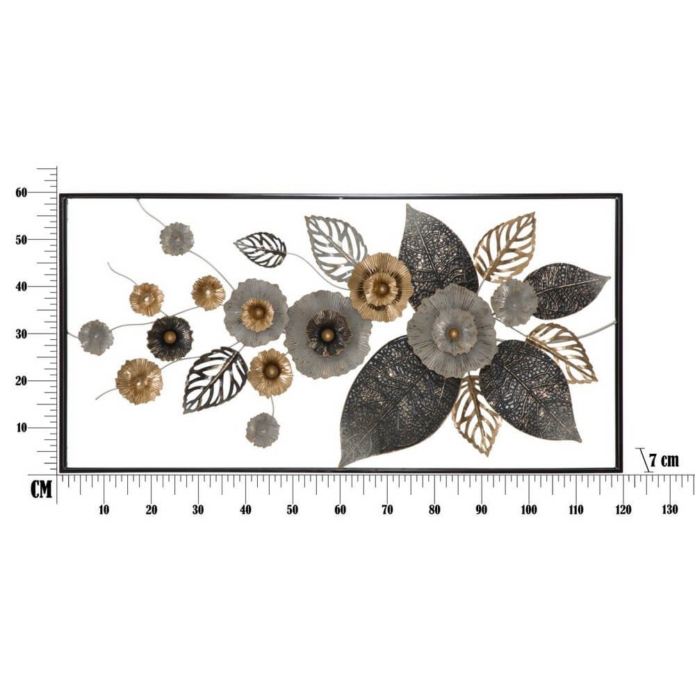 Decorazione parete ferro cornice cm 120X7X59 - FRAME PLUS