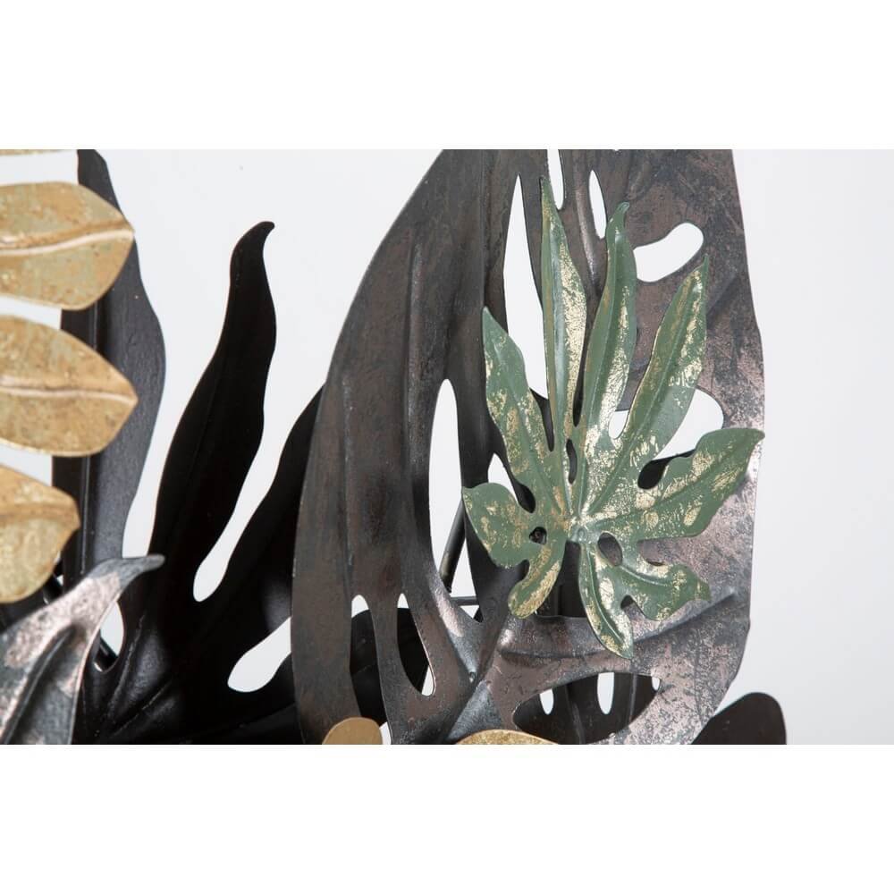 Decorazione parete ferro foglia antique cm 133X10X67 - ANTIQUE LEAF