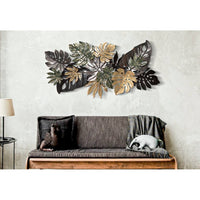 Decorazione parete ferro foglia antique cm 133X10X67 - ANTIQUE LEAF