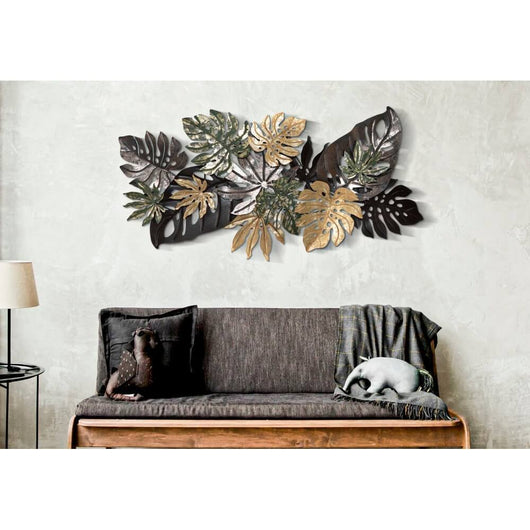 Decorazione parete ferro foglia antique cm 133X10X67 - ANTIQUE LEAF