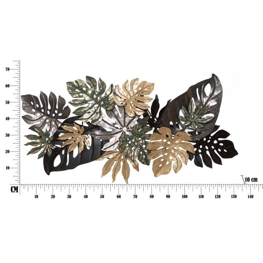 Decorazione parete ferro foglia antique cm 133X10X67 - ANTIQUE LEAF