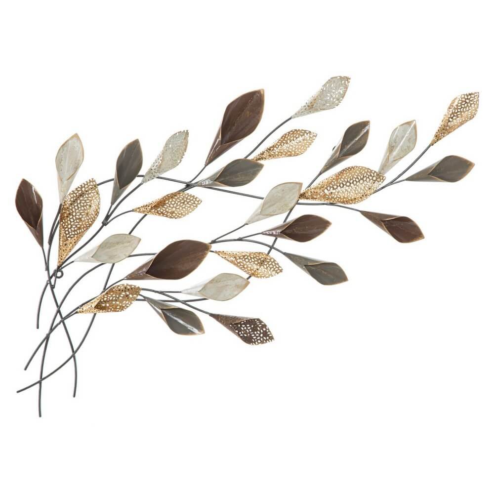 Decorazione parete ferro ramo decorativo cm 46X5,5X87,5 - RAMO