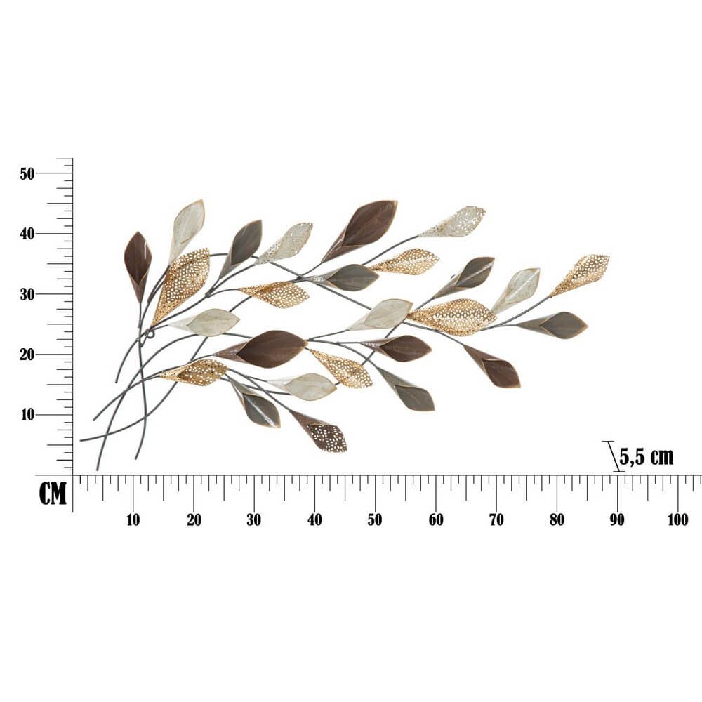 Decorazione parete ferro ramo decorativo cm 46X5,5X87,5 - RAMO