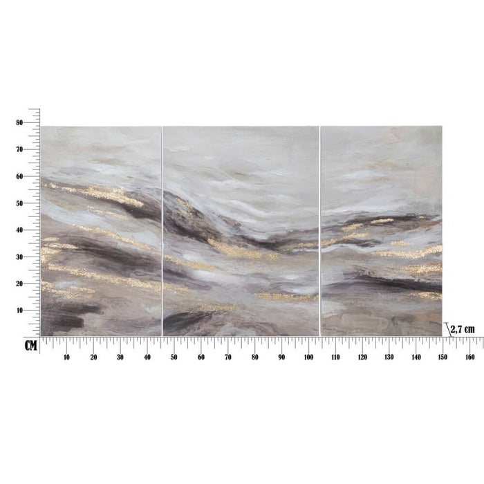 Dipinto su tela monty set 3 pezzi cm 45X2,7X80-60X2,7X80 - MONTY