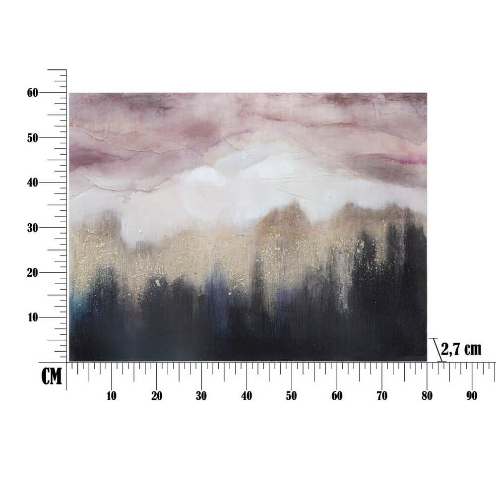 Dipinto su tela pink mountain cm 80X2,7X60 - PINK MOUNTAIN