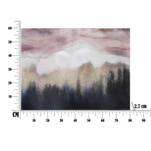 Dipinto su tela pink mountain cm 80X2,7X60 - PINK MOUNTAIN