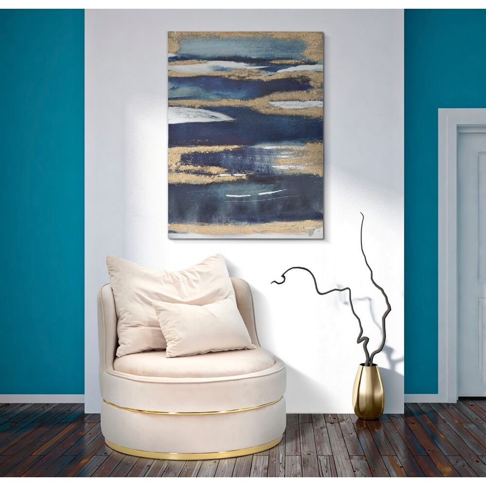 Dipinto su tela dark blue cm 60X2,7X80 - DARKLUE