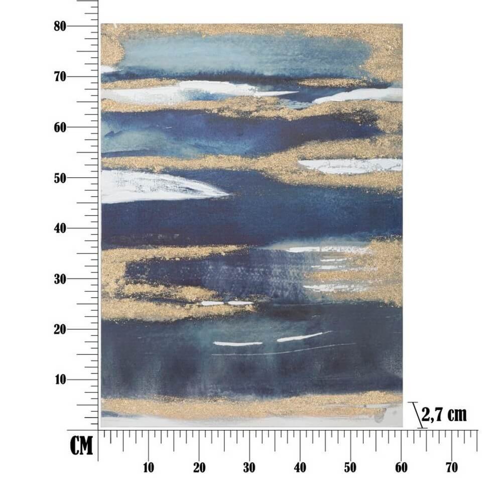 Dipinto su tela dark blue cm 60X2,7X80 - DARKLUE