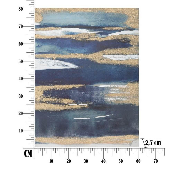 Dipinto su tela dark blue cm 60X2,7X80 - DARKLUE