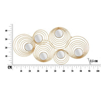 Decorazione parete decorativo ferro rays cm 90X2,5X45 - RAYS