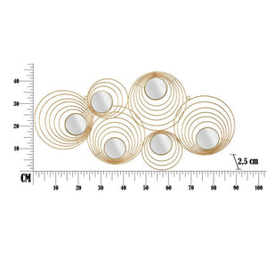 Decorazione parete decorativo ferro rays cm 90X2,5X45 - RAYS