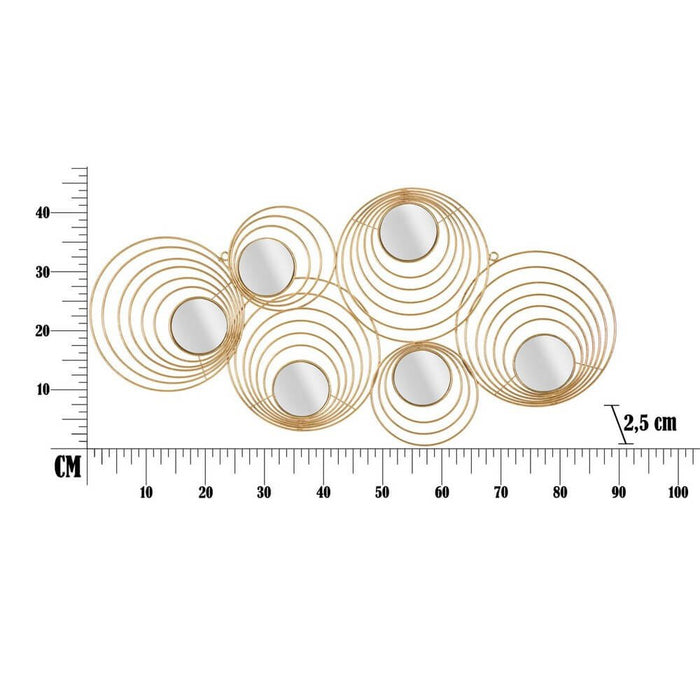 Decorazione parete decorativo ferro rays cm 90X2,5X45 - RAYS