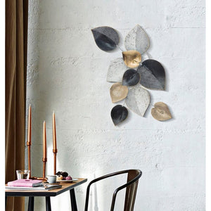 Decorazione parete decorativo ferro half leaf cm 62,5X5,5X40 - HALF LEAF