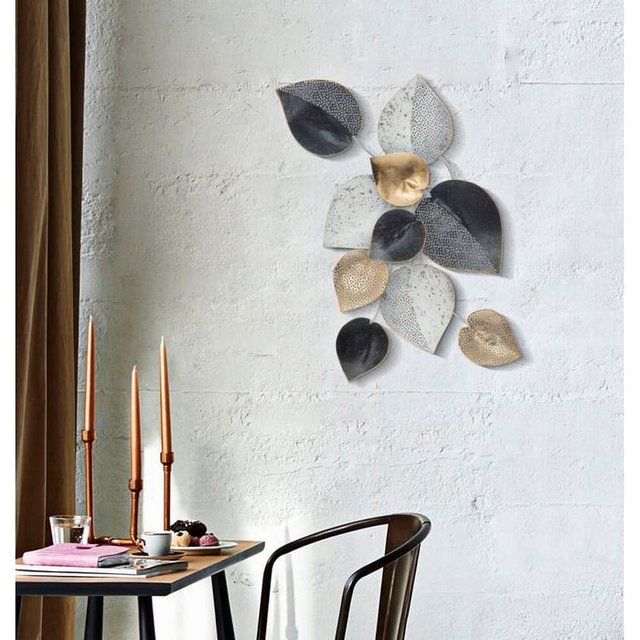 Decorazione parete decorativo ferro half leaf cm 62,5X5,5X40 - HALF LEAF