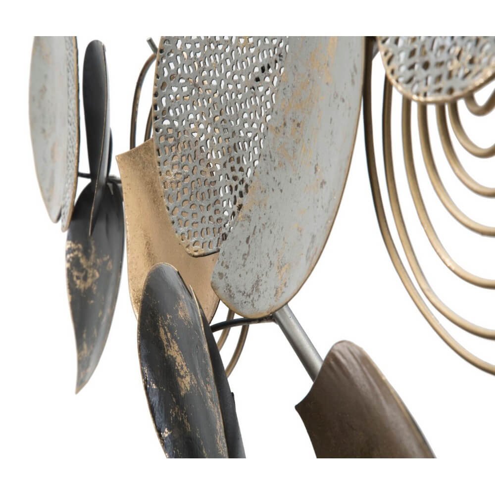 Decorazione parete decorativo ferro half leaf cm 97X5,5X43 - HALF LEAF