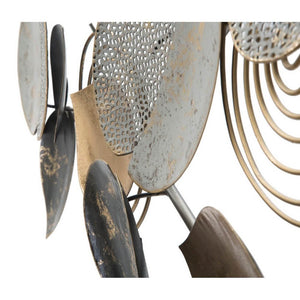 Decorazione parete decorativo ferro half leaf cm 97X5,5X43 - HALF LEAF