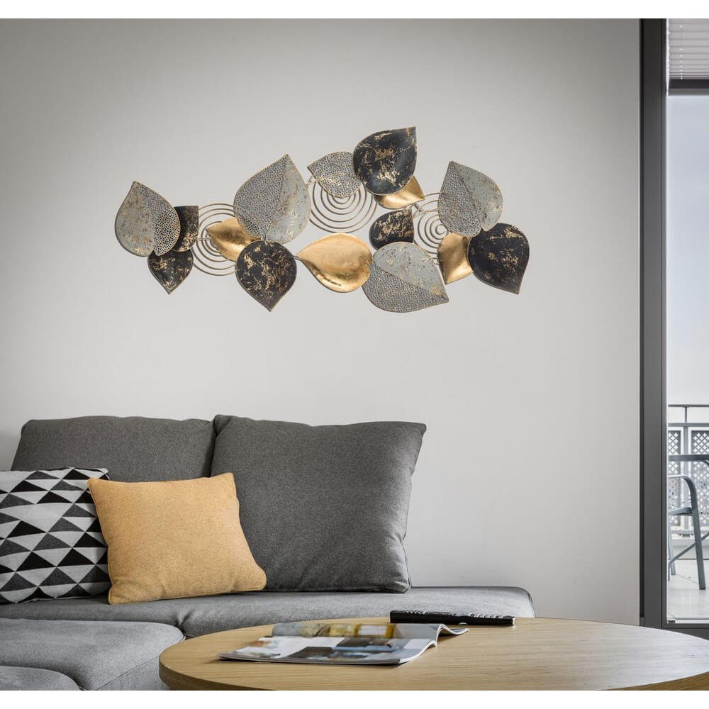 Decorazione parete decorativo ferro half leaf cm 97X5,5X43 - HALF LEAF