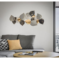 Decorazione parete decorativo ferro half leaf cm 97X5,5X43 - HALF LEAF