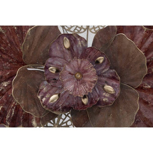 Decorazione parete design ferro flowery cm 118X10X58 - FLOWERY