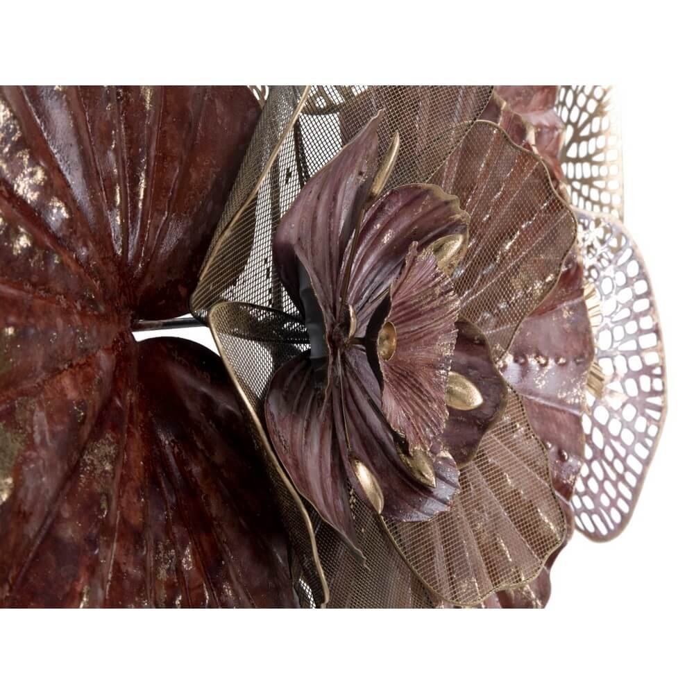 Decorazione parete design ferro flowery cm 118X10X58 - FLOWERY