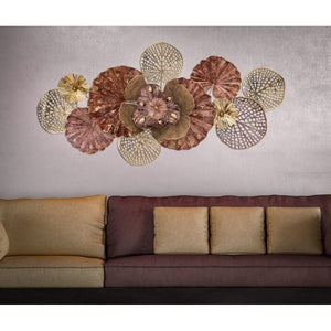 Decorazione parete design ferro flowery cm 118X10X58 - FLOWERY