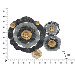 Decorazione parete decorativo ferro cm 100X8X80 - OTOS