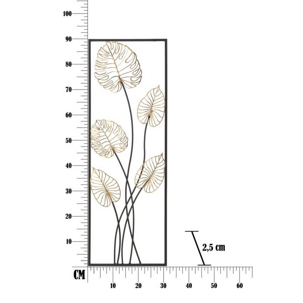 Decorazione parete decorativo ferro luxy cm 31X2,5X90 - LUXY